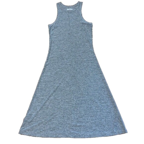 Lou & Grey Women's Sleeveless Marled Racerback A Line Midi Dress  Gray XS - Picture 1 of 6